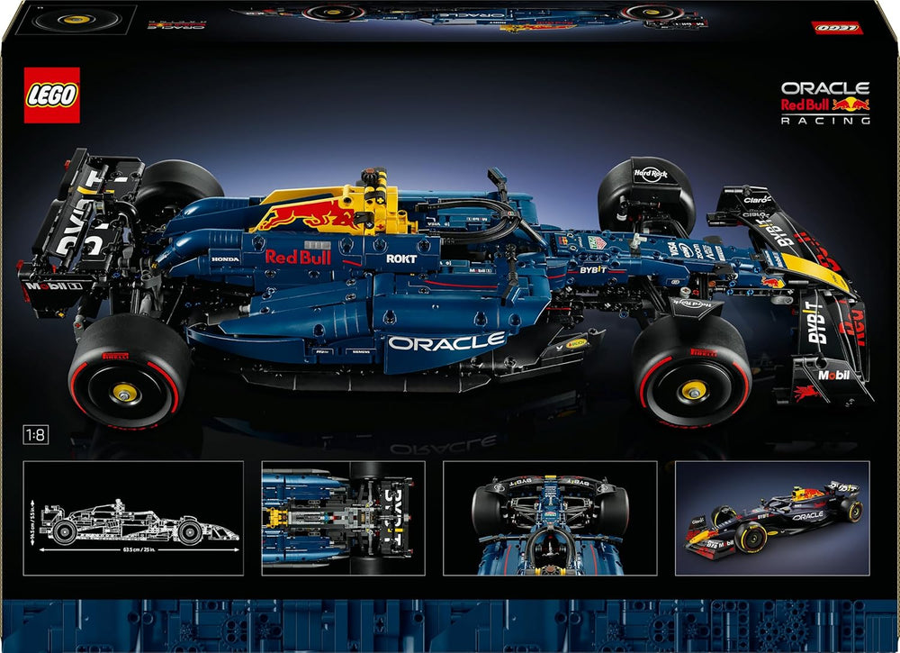 LEGO Technic Oracle Red Bull Racing RB20 F1 Rennauto Modell - Formel 1 Bauset zum Sammeln - V6-Motor, Getriebe, Lenkung & DRS in Maßstab 1:8 - Giftidee for Erwachsene & Teenager 42206