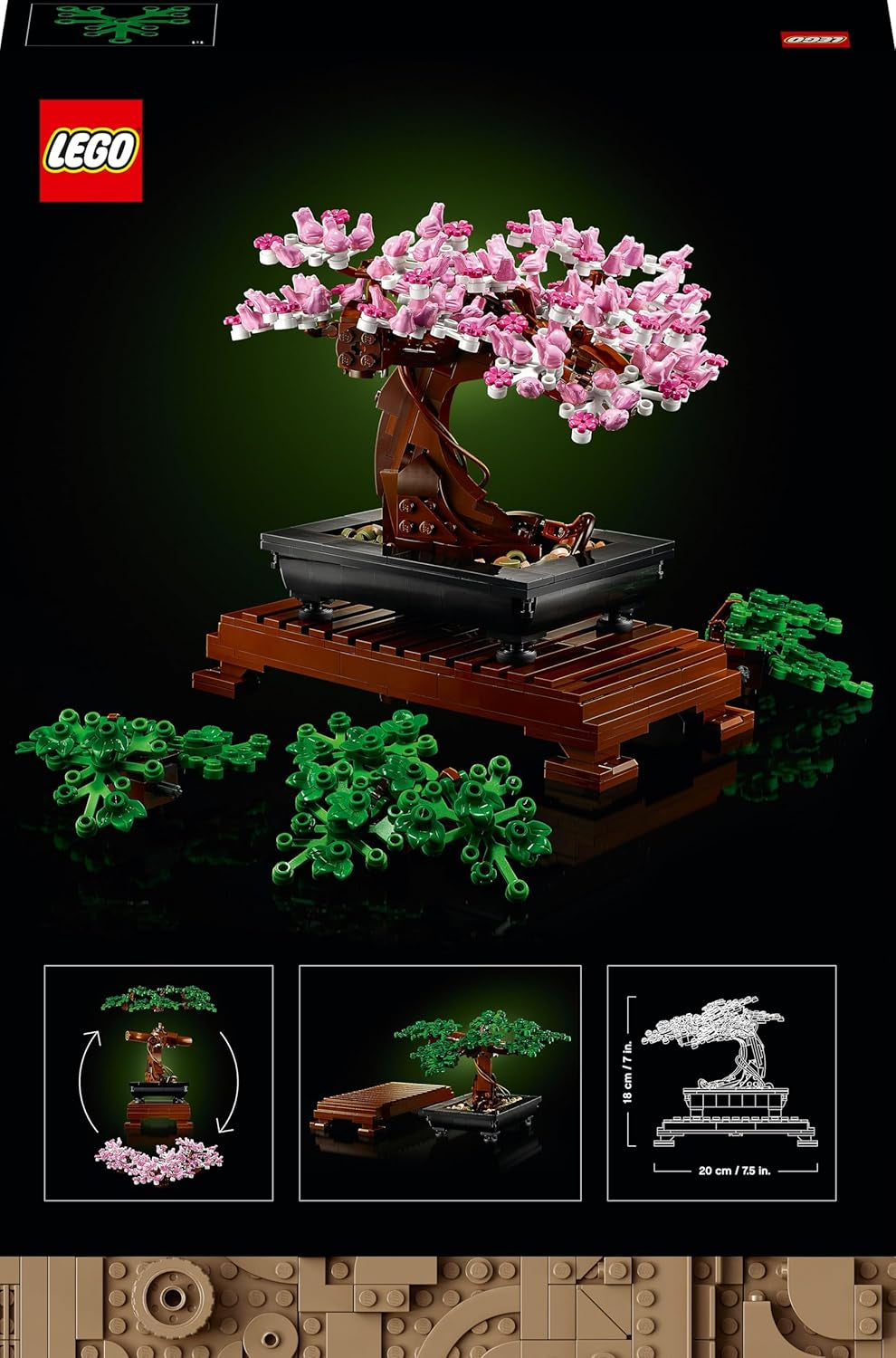 LEGO Botanicals Bonsai Baum Set for Erwachsene - Pflanzen Home Deko Set - DIY Project and entspansende creative Aktivität - Giftidee for Frauen and Männer - Botanik Kollektion 10281