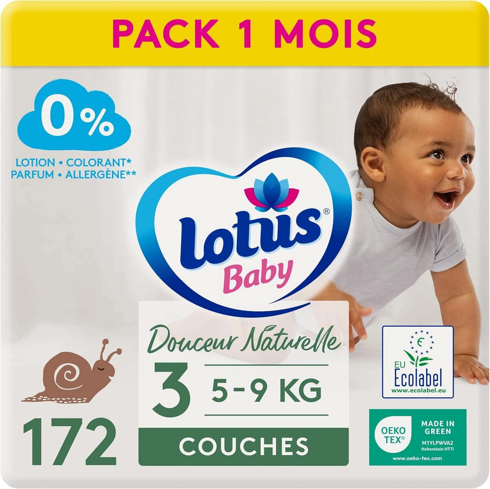Lotus Baby, Douceur Naturelle, scutece, diverse marimi Mama si Copilul Naty Shop 3 (172 buc)