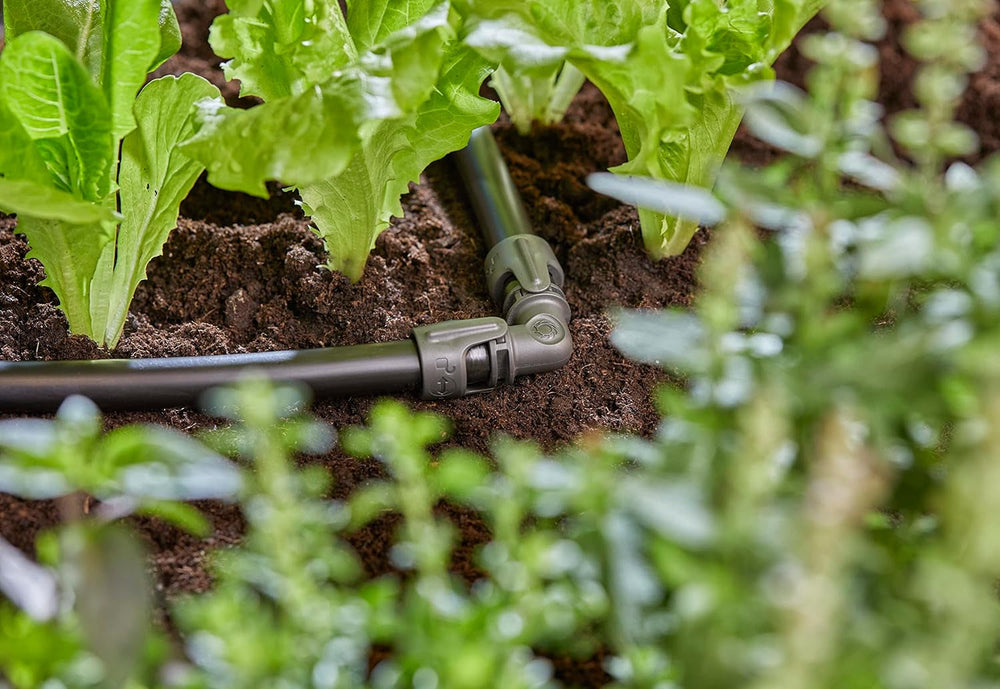 Gardena Système d'irrigation micro-goutte en L 13 mm (1/2") : connecteur de tuyau pour inverser les tuyaux d'alimentation de 13 mm, assemblage sans outil, réutilisable (13202-20)