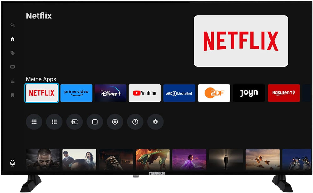 Televizor inteligent TELEFUNKEN de 40 de inci, cu tehnologie TiVo Full HD, HDR TV cu tuner triplu și 6 luni de HD+ incluse, televizor LED XF40TP900S (2026)