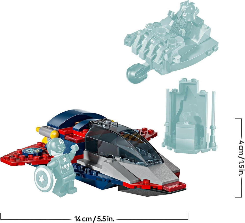 LEGO ǀ Marvel Captain America vs. Thanos - Kinder Spielzeug mit Minifiguren - Kreatives Geschenk für Jungen und Mädchen ab 4 Jahren - Superhelden Spielset zum Ausstellen und Sammeln - 76319
