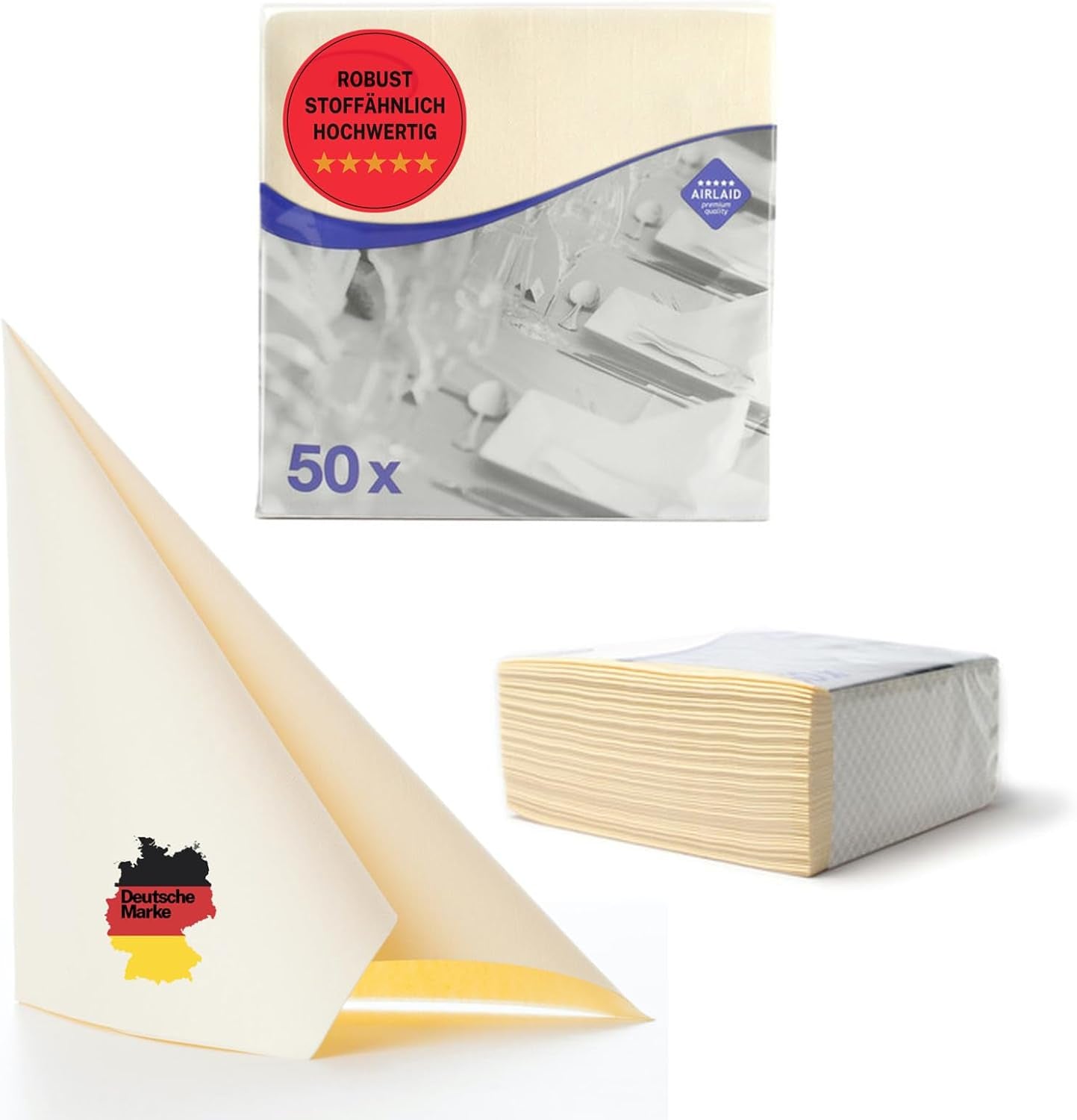 50 Serviettes Aroba Airlaid Aspect Textile 19 COULEURS 40X40 Cm 1/4 Pli Serviettes de Mariage Aspect Textile de Haute Qualité pour Anniversaires Hôtel Restauration Vacances Noël Mariage Rose