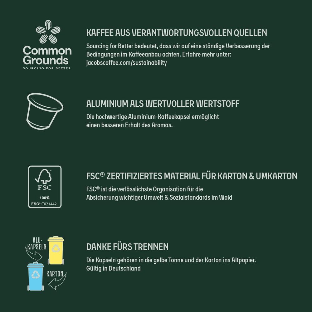 Jacobs Café capsules café crème, intensité 6/12, 10 x 20 tasses, capsules de café compatibles Nespresso*, 200 capsules