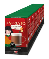 ESPRESTO Toffee Nut Latte, compatible avec K-fee & ALDI EXPRESSI*, café au lait aromatisé, certifié RFA, 96 capsules