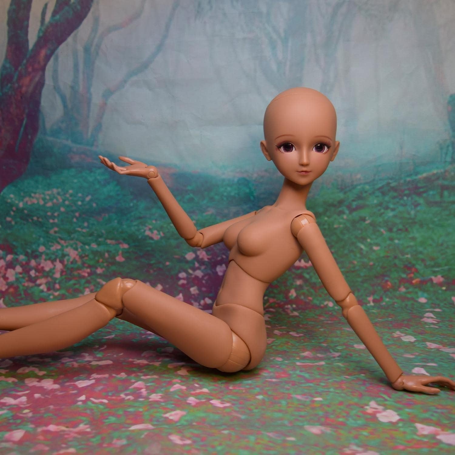 1/3 BJD poupée noir peau brune corps de poupée 60 cm 24 pouces rotule SD poupées articulations mobiles PVC bricolage (Alexia)