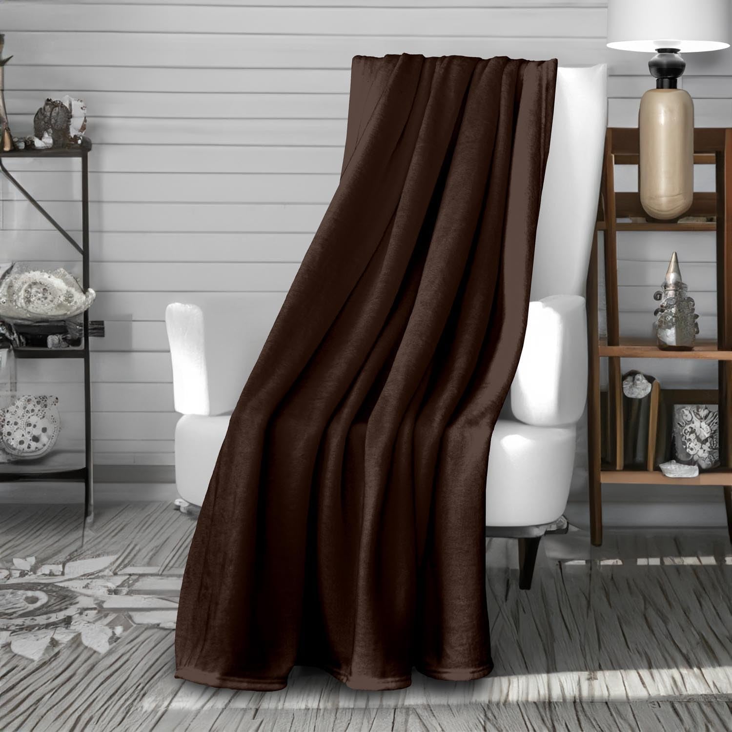 Soleil D'Ocre, couverture flanelle, 220 X 240 Cm, Calin, marron Couettes et couettes Naty Shop