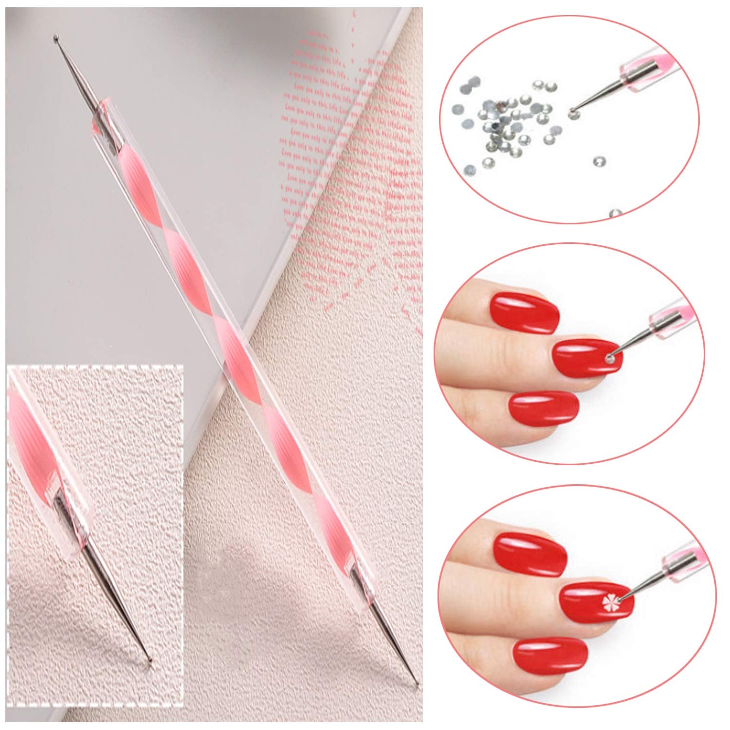 8 boîtes Nail Art Strass Kit - Nail Art Gemischt Strass Set, Nagel Kunst Strasssteine ​​​​Gems Perlen Edelsteine ​​​​Bunt Pferdeaugen Strass pour Nageldesign Zubehör Mit 1 Pinzetten et 1 Strass Picker pour DIY