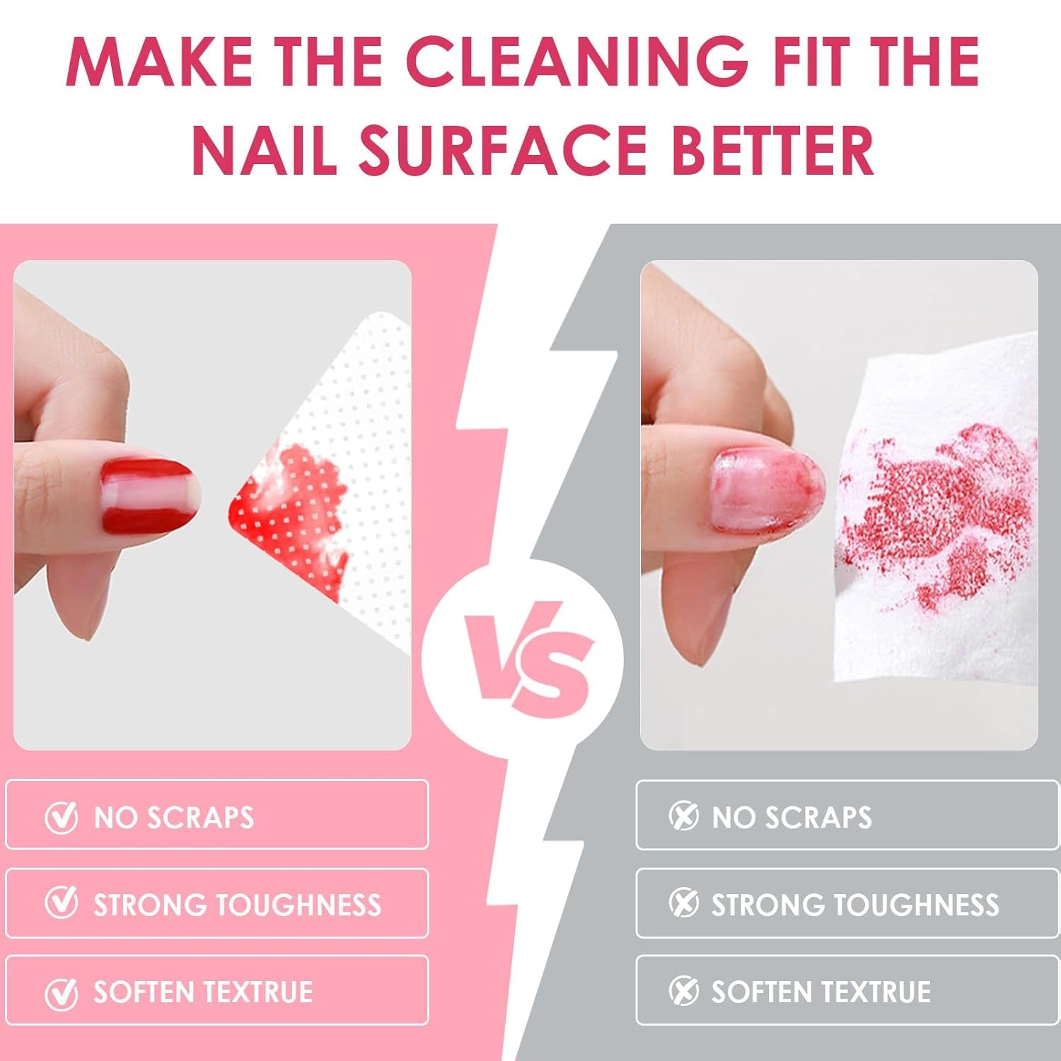 330 Stück Fusselfrei Nägel Wattepads, Fusselfreie Nageltücher, Nagel Wischtücher Wattepads, Nagellack Entfernen Für Cleaner Gelnägel Nail Wipes Pads (Weiß)