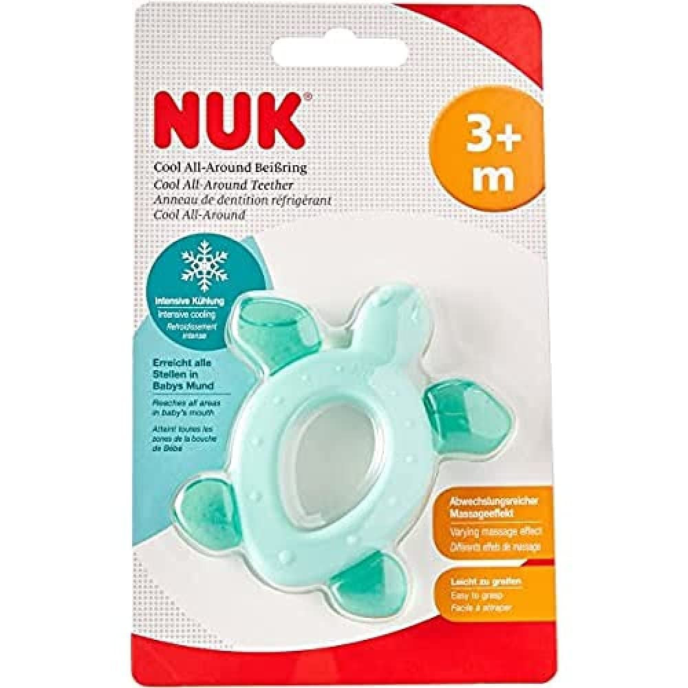 NUK Cool All-Around anneau de dentition avec éléments de refroidissement, à partir de 3 mois, 1 pièce, multicolore