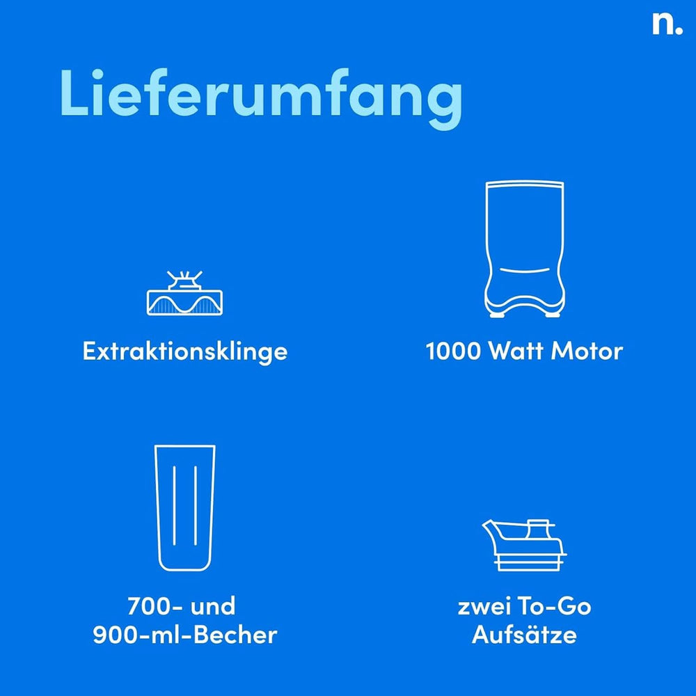 Mélangeur personnel Nutribullet, mélangeur de base pour une portion, moteur 1000 watts et léger, boisson 900 ml au Tritan Renew, bouton de commande tactile, Dunkel Grau Bucatarie Naty Shop