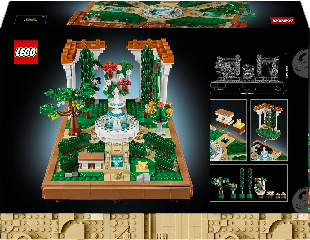 LEGO Icons Fountain Garden - Set de construcție în miniatură pentru adulți cu frunze, chiparoși, copaci, liane, flori - Idee creativă de cadou pentru ziua de naștere, cadou de casă pentru femei, bărbați - 10359 Seturi de constructie Besuche den LEGO-Store