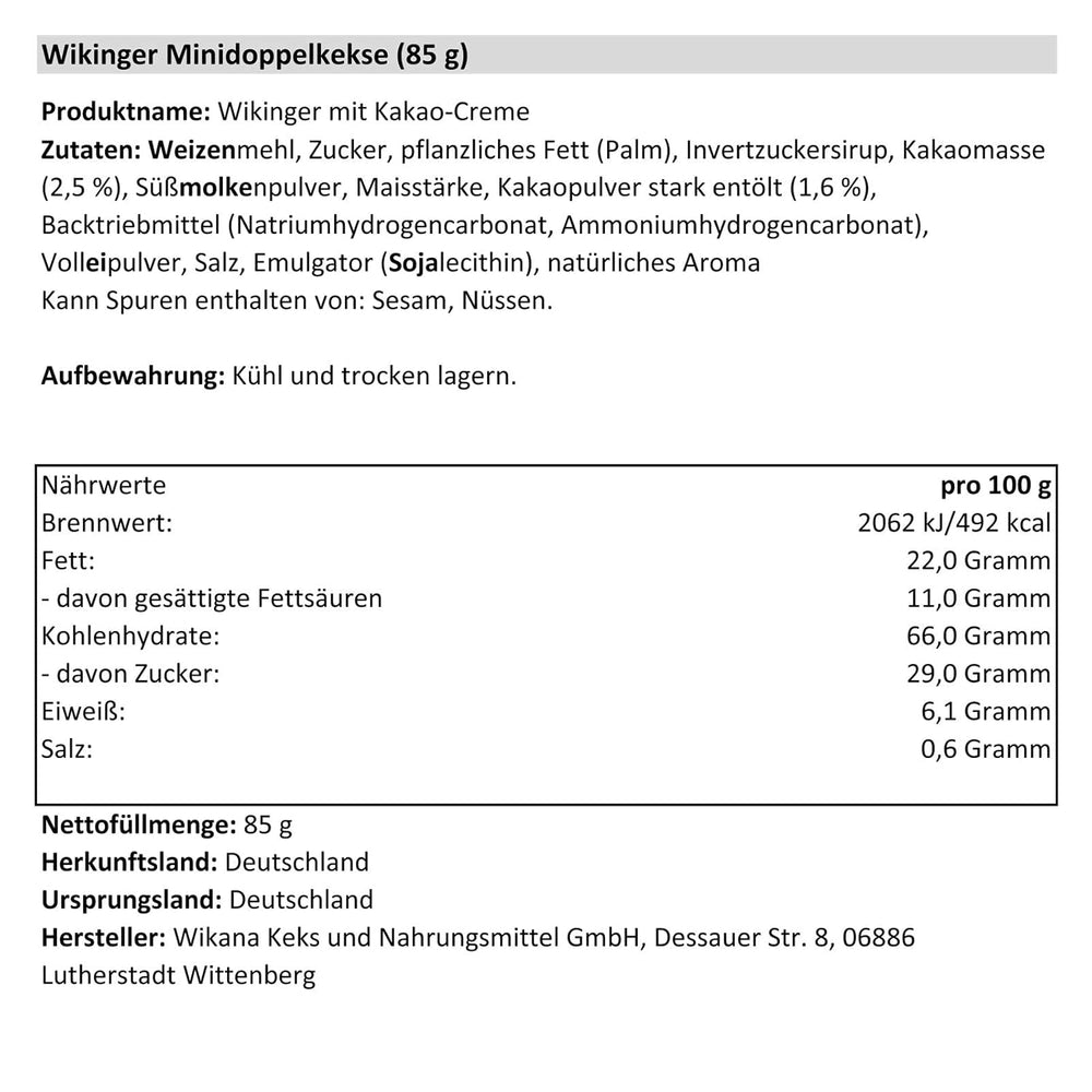 Viking à la crème de cacao, 85 g