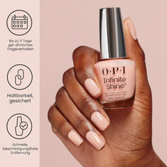 OPI Infinite Shine Pink Tones – Tehnologie gel pre-întărită fără lampă UV – Până la 11 zile de rezistență – Oja vegană de lungă durată – 15 ml