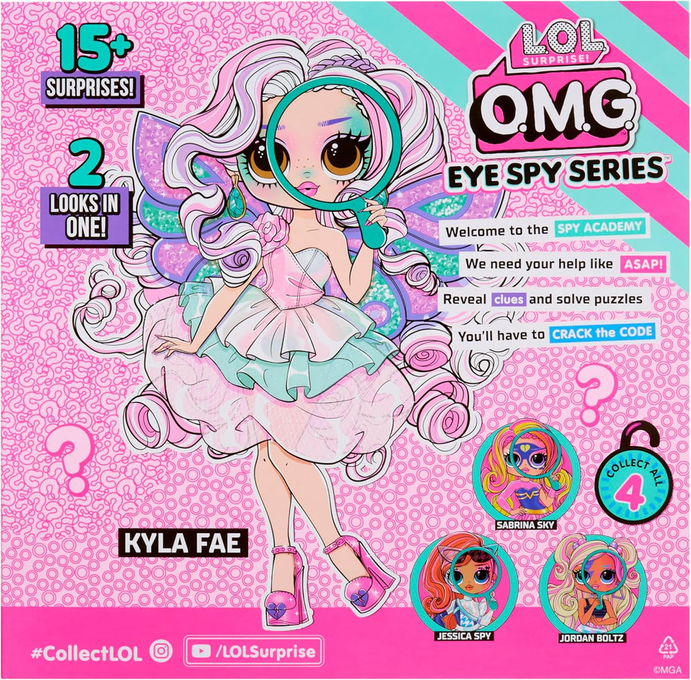 Mdr Surprise ! Série OMG Eye Spy - Fée - Comprend 1 poupée avec tenue et accessoires, résolution d'énigmes et découverte surprise, 4 poupées à collectionner