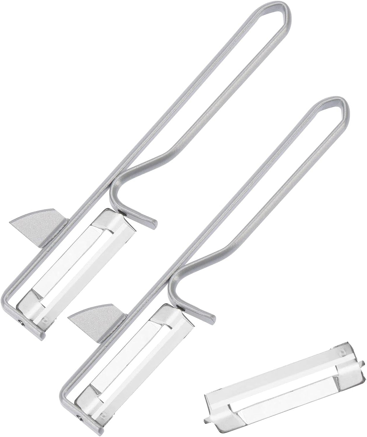 Westmark 106122E1 Éplucheur, lame en acier chromé, éplucheur inoxydable Naty Shop Steel, 2 Stk.+ Ersatzklinge