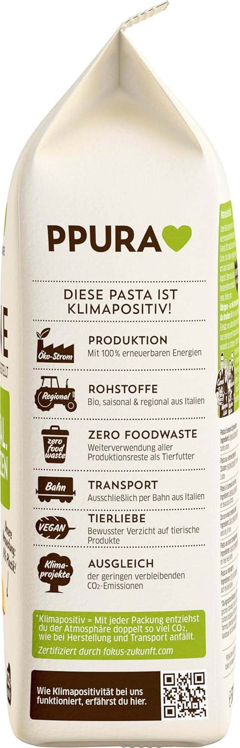 PPURA Pâtes Penne de Blé Dur Bio 500g, Pâtes tubulaires 100% naturelles, Fabriquées en Italie - Pâtes italiennes sans additifs, colorants ni conservateurs