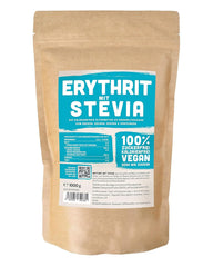 Erythritol + Stevia Substitut de sucre naturel sans calories 1:1, 1 Kg Édulcorants Naty Shop