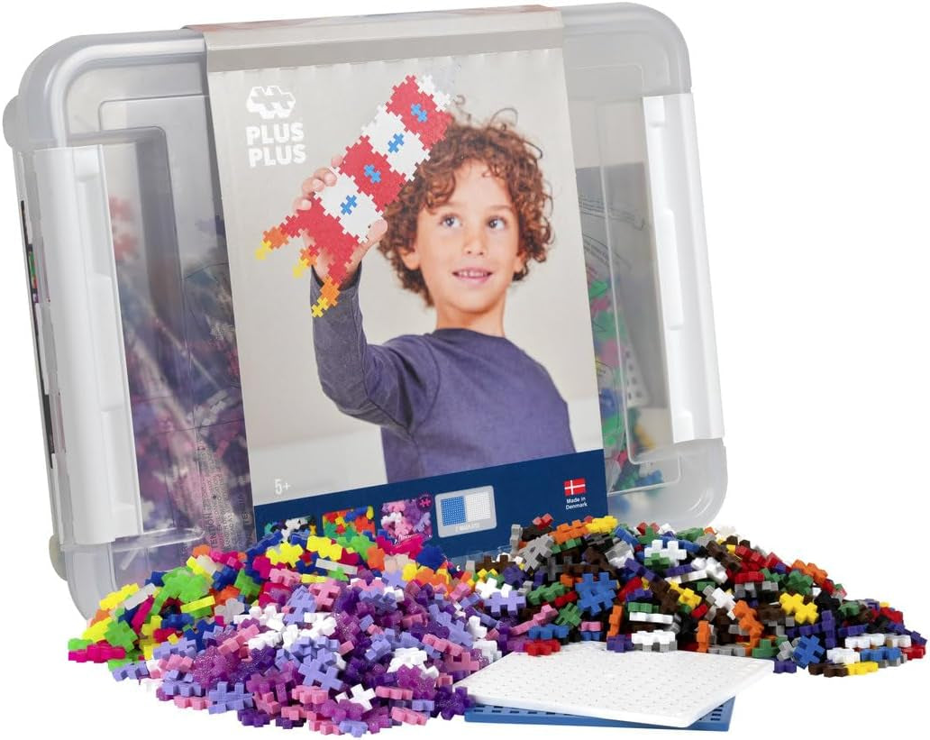 Plus-Plus 9603406 Kreativ-Bausteine ​​Box, Geniales Konstruktionsspielzeug, 2400 pièces