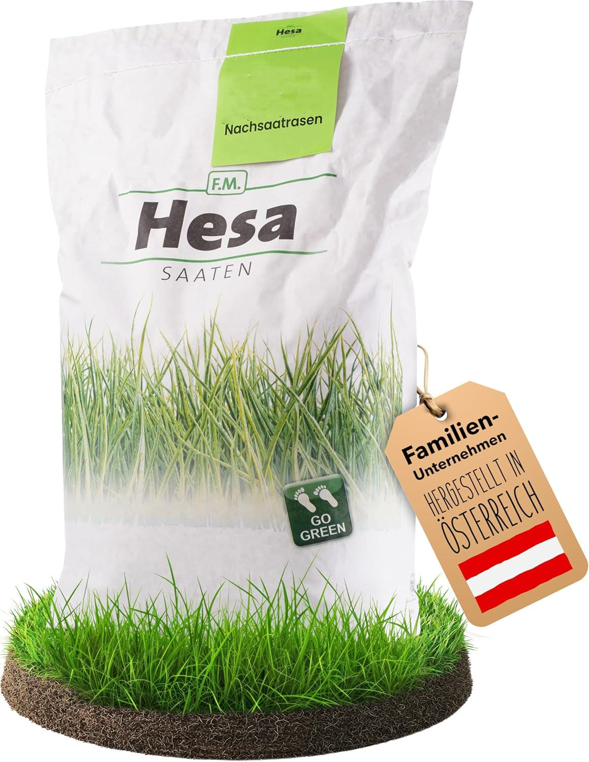 Hesa Nachsaatrasen, 1 Kg Für 35 M², RSM 3.2, Schnellkeimende Premium Rasennachsaat Von Frühling Bis Herbst, Rasenreparatur in Profiqualität