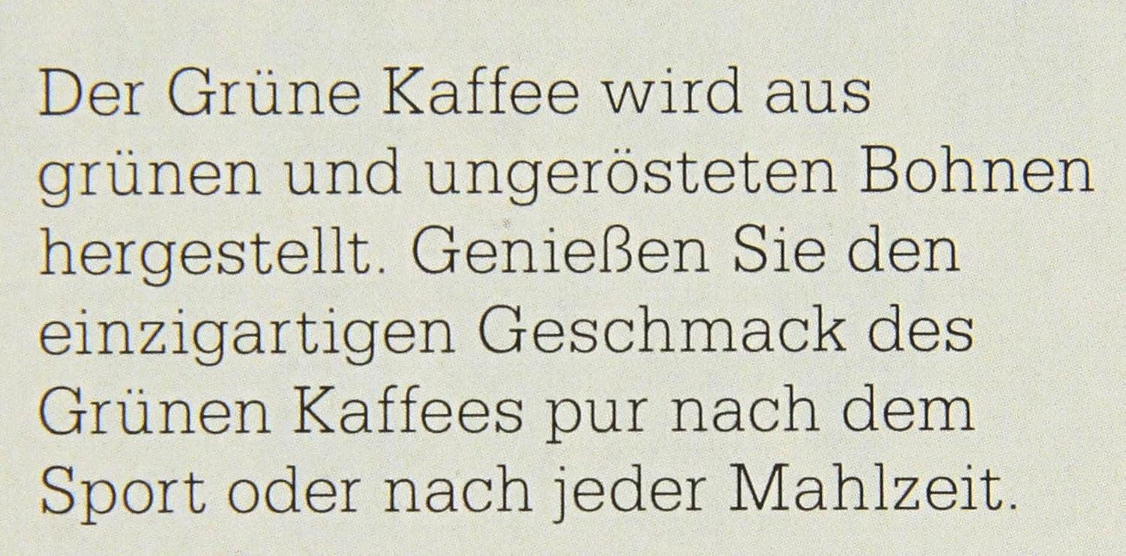 Grüner Kaffee bio, Doppelkammerbeutel, 1x 54 g