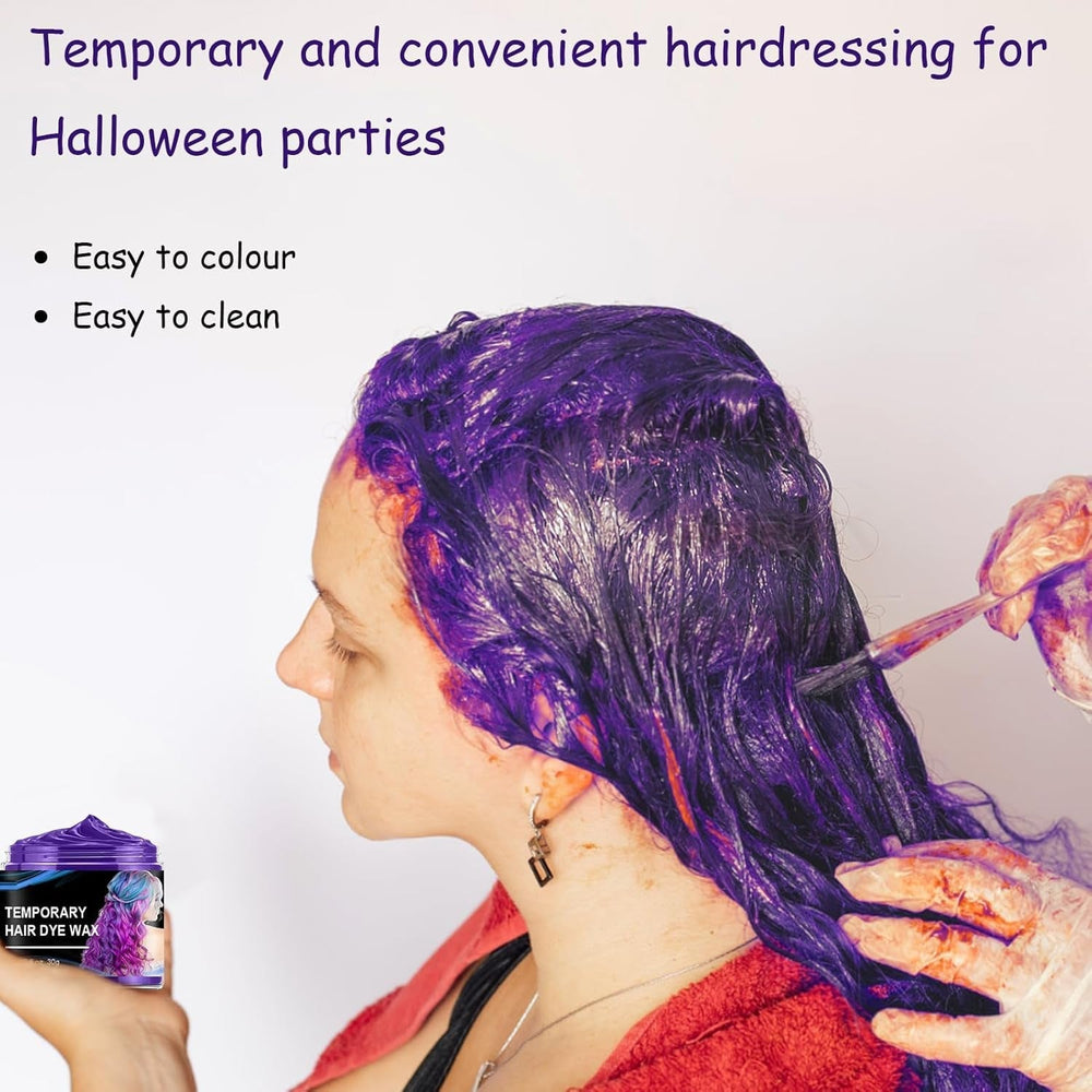 Teinture capillaire temporaire pour Halloween, 4 couleurs, cire coiffante, ton pour hommes et femmes, Halloween, fête Cosplay, teinture pour cheveux, boutique Naty