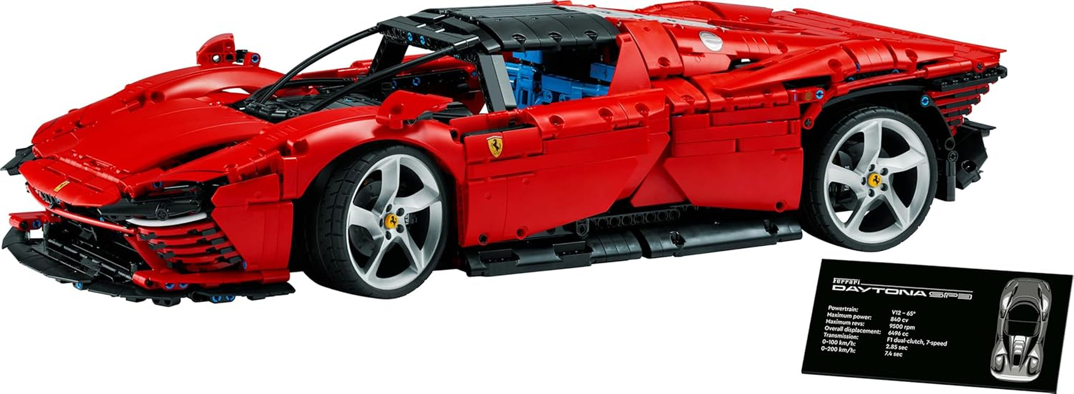 LEGO 42143 Technic Ferrari Daytona SP3 Modellauto-Bausatz im Maßstab 1:8, roter Super-Sportwagen, erweitertes Auto-Modell Sammlerstück, Ultimate Car Concept