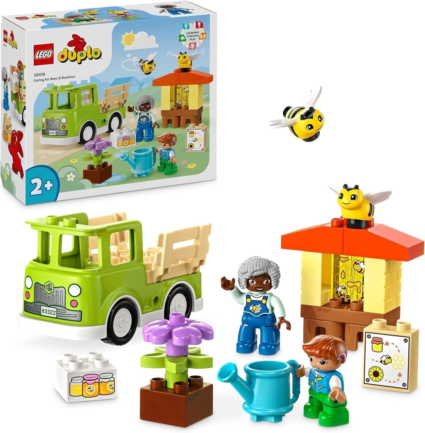 LEGO DUPLO Town L'apiculture et les ruches, jouet éducatif pour les tout-petits avec 2 figurines et un camion mobile, ensemble de construction et de reconstruction, jouet pour les tout-petits à partir de 2 ans 10419 Ensembles de construction Besuche den LEGO-Store Default Title
