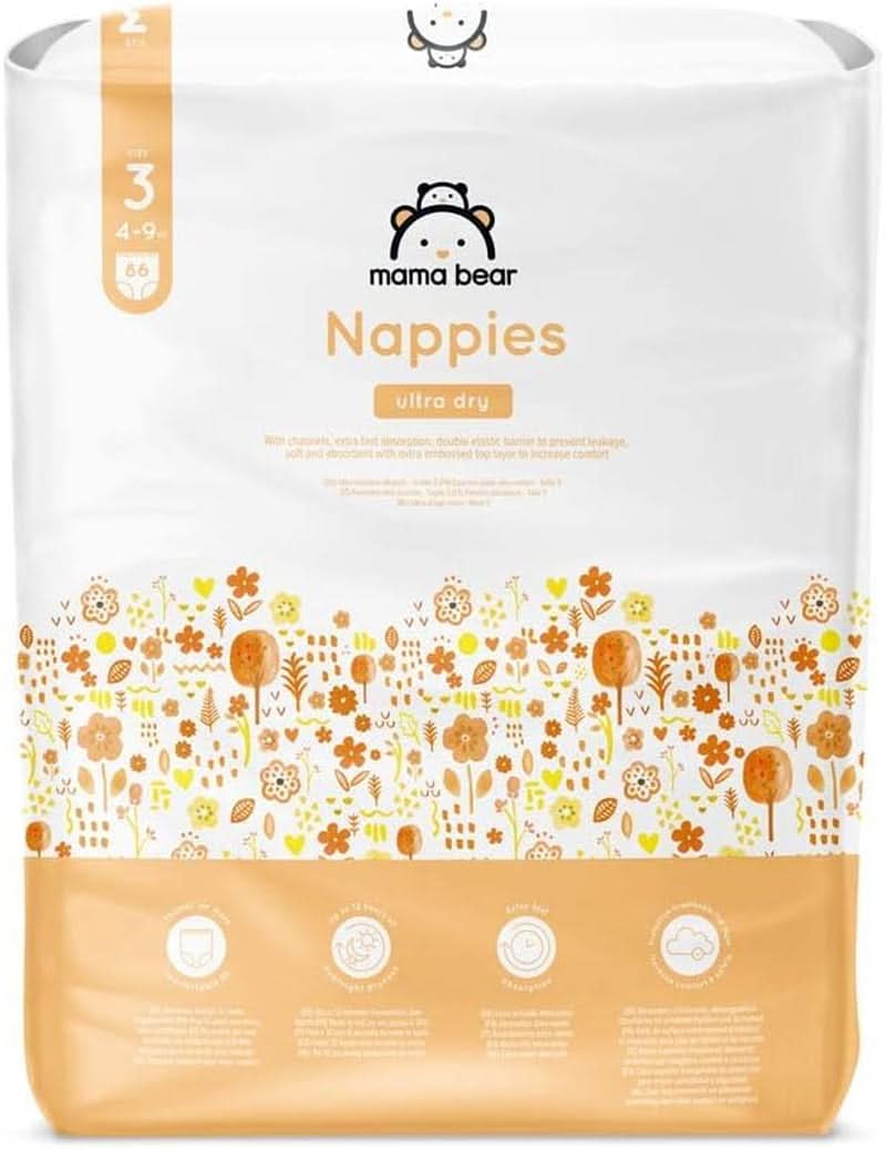 Scutece Mama Bear Ultra Dry, diverse marimi si cantitati Mama si Copilul Naty Shop 3 (4-9 Kg) Pachet individual