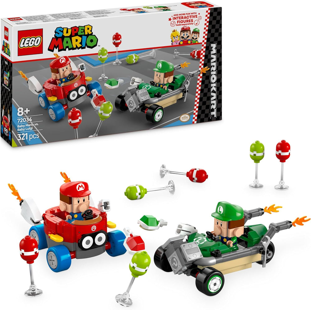 LEGO Super Mario : Mario Kart – Ensemble de garage de Toad, jouet mécanique Nintendo avec 2 figurines de personnage de crapaud bleu pour un jeu indépendant, cadeau d'anniversaire pour garçons, filles et joueurs âgés de 8 ans et plus 72035