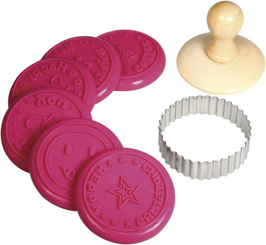 Rayher 28858000 Jeu de tampons à biscuits, 8 pièces, boîte 1 jeu