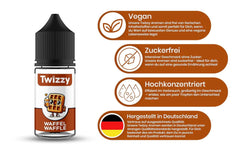 Arôme Alimentaire Twizzy Waffle - 30 ml - Arôme intense - Idéal pour la pâtisserie Arome Naty Shop