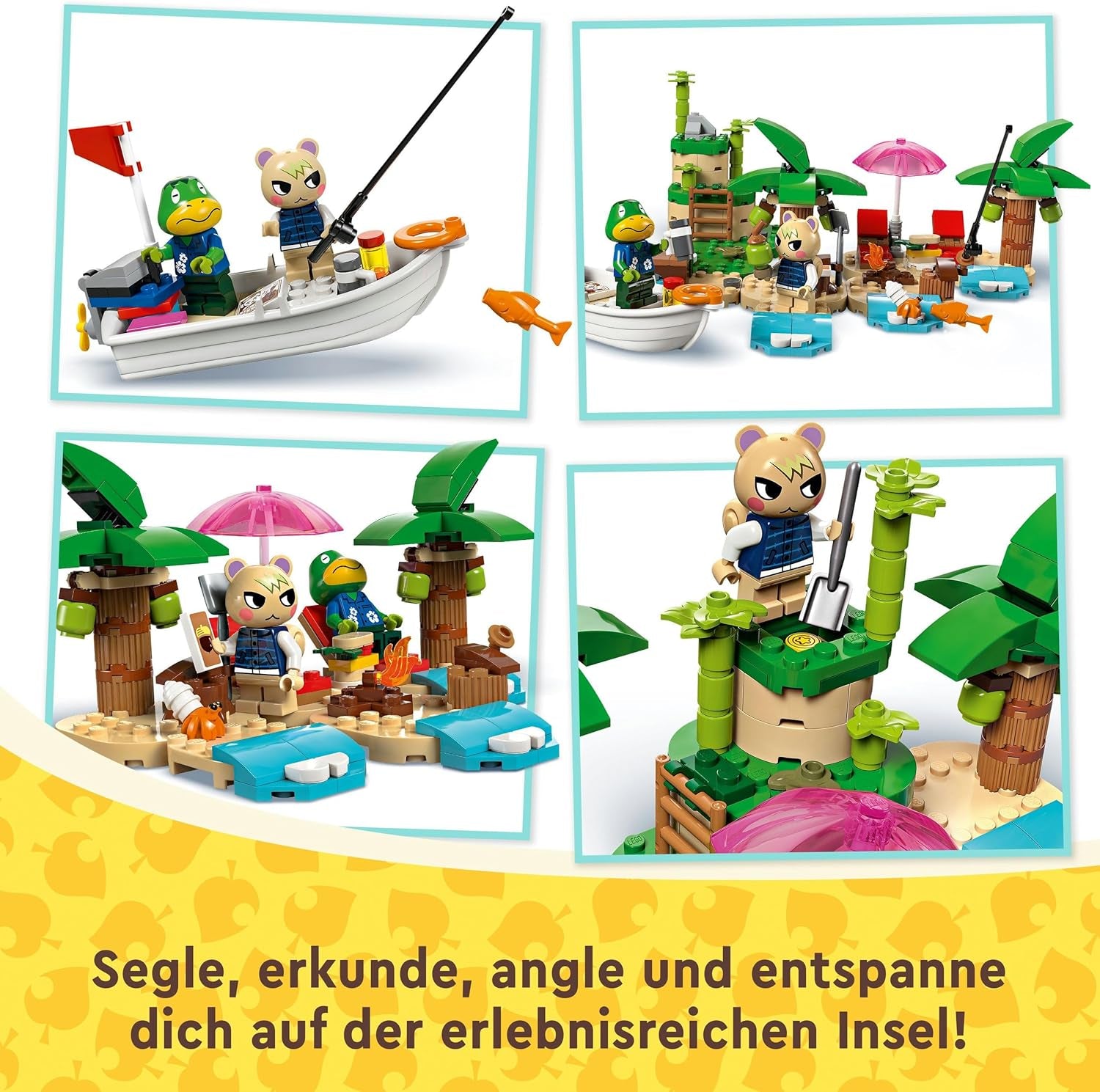 LEGO Animal Crossing Käptens Island Boat Tour, jouet créatif pour enfants avec 2 figurines de la série de jeux vidéo dont Huschke, cadeau pour filles et garçons à partir de 6 ans 77048 Jeux de construction Besuche den LEGO-Store