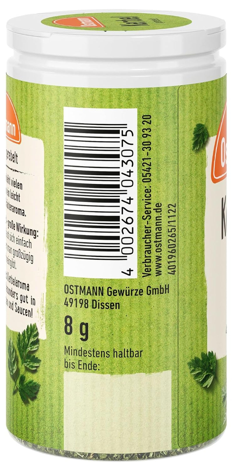 Ostmann Gewürze - Ceinture de Kerbel | Kräuternote für Lammgerichten und deftige Eintöpfe | 8 g dans Der Streudose