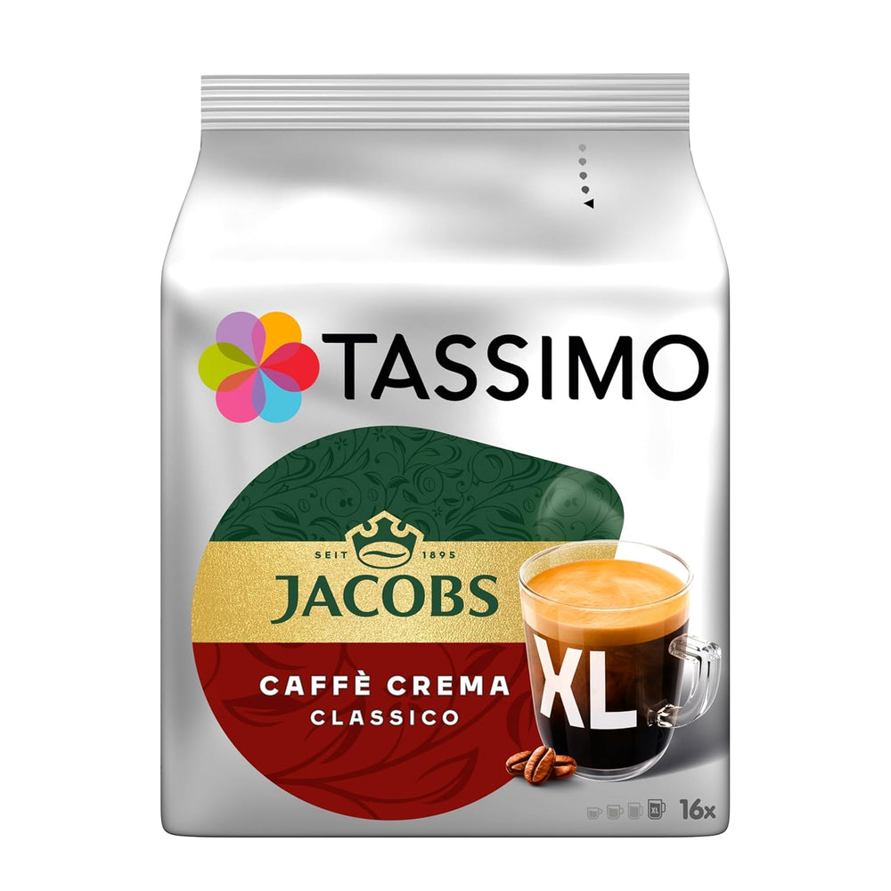 Tassimo Kapseln Jacobs Caffè Crema Classico XL, 5 x 16 tampons, 80 Kaffeekapseln