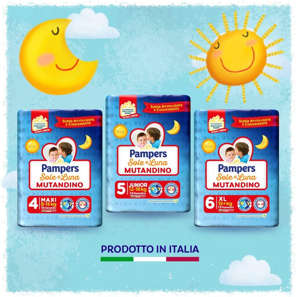 Couche Pampers Sole e Luna Maxi, taille 4 (8-15 kg), 60 couches
