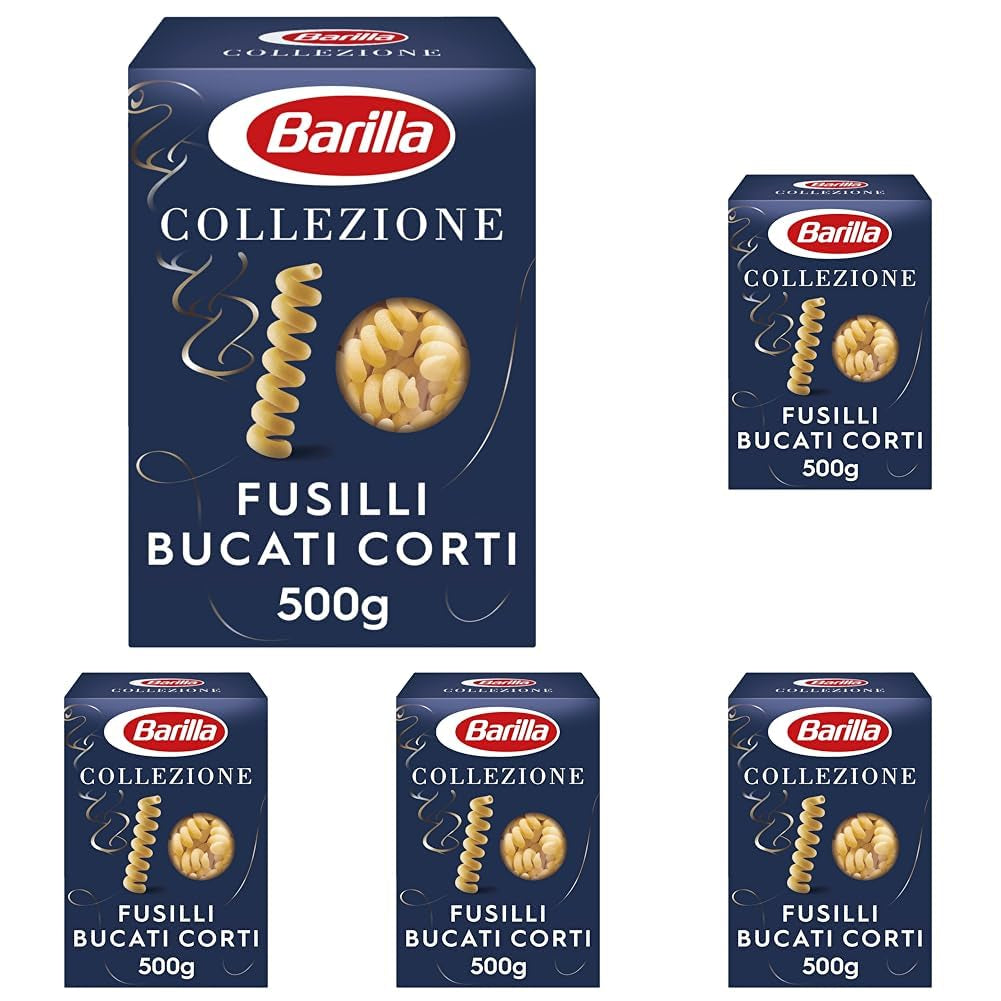 Pasta Barilla Collezione Fusilli Morceaux Courts, (1 x 500 g)