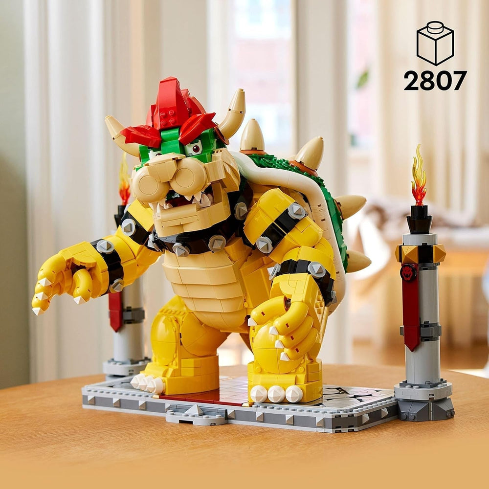 LEGO Super Mario The Mighty Bowser Kit de modèle 3D Grand ensemble de figurines à collectionner comprenant une plateforme de duel Idée cadeau pour les fans À afficher comme décoration de pièce 71411 Jeux de construction Besuche den LEGO-Store