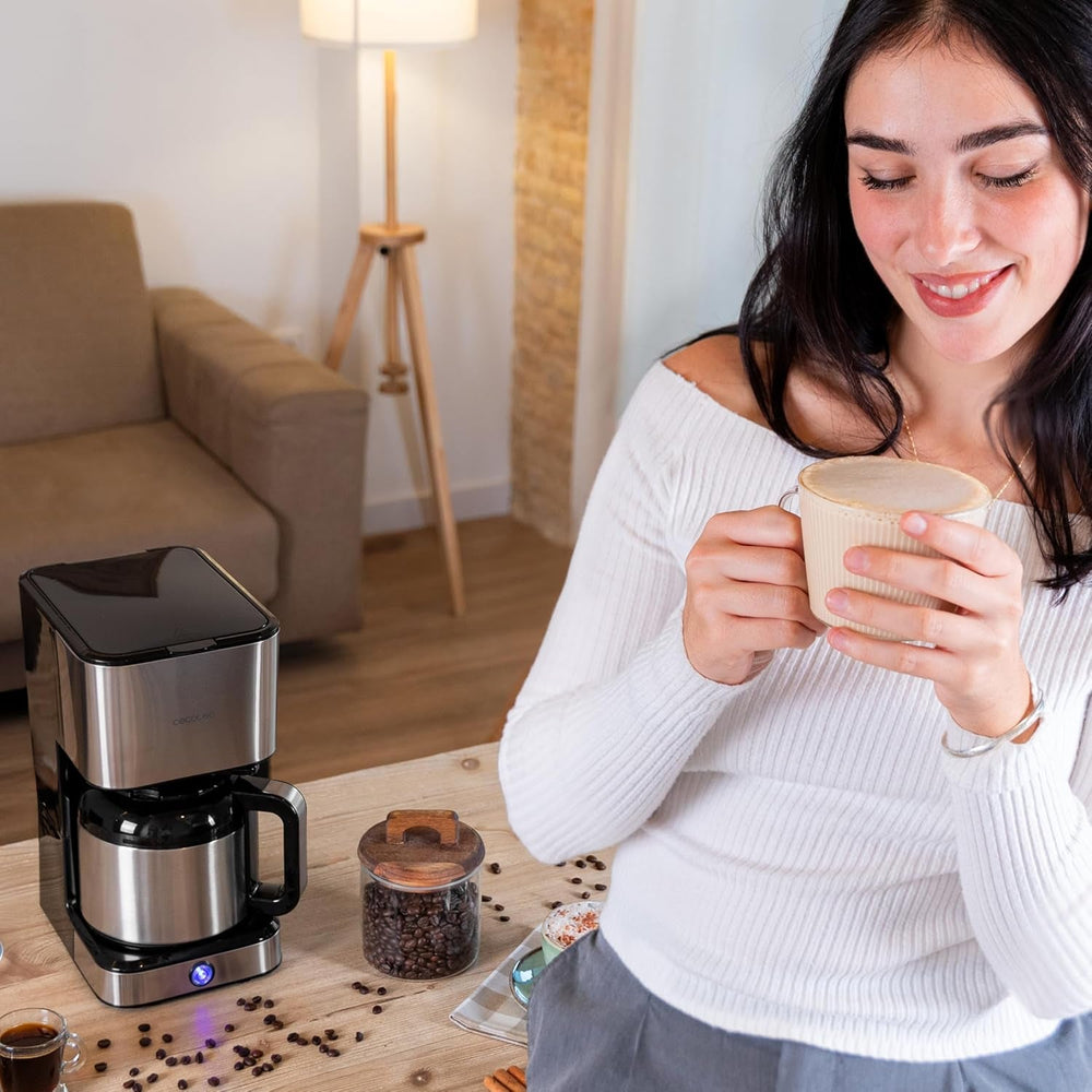 Cafetière goutte à goutte Cecotec Coffee 66 Drop & Thermo, 950 W, 1,2 L, 10 tasses, technologie ExtremeAroma, fonction anti-goutte, indicateur de niveau d'eau, filtre principal réutilisable, protection contre la surchauffe