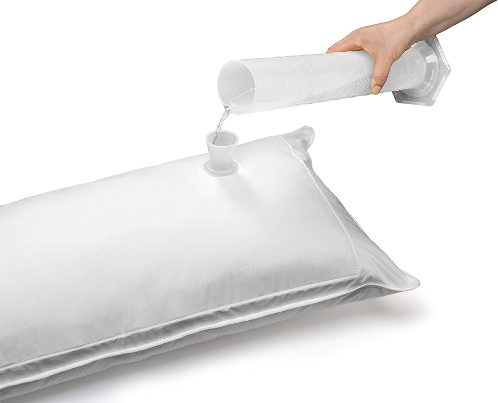 Oreiller à eau orthopédique Traumnacht avec quantité de remplissage réglable, housse 100 % coton, 40 x 80 cm, développé en Allemagne - fabriqué en UE, blanc, 1 pièce (1 paquet) Naty Shop Oreillers standards