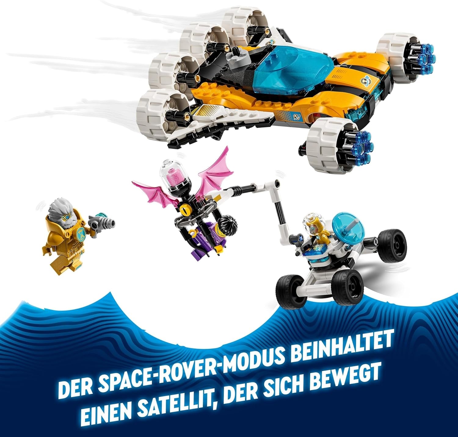 LEGO Dreamzzz Ensemble de voiture ou de navette spatiale 2 en 1 avec le buggy spatial de M. Oz comprenant les figurines de M. Oz, Albert et Jayden, cadeau spatial pour les enfants de 8 ans et plus 71475 Ensembles de construction Besuche den LEGO-Store