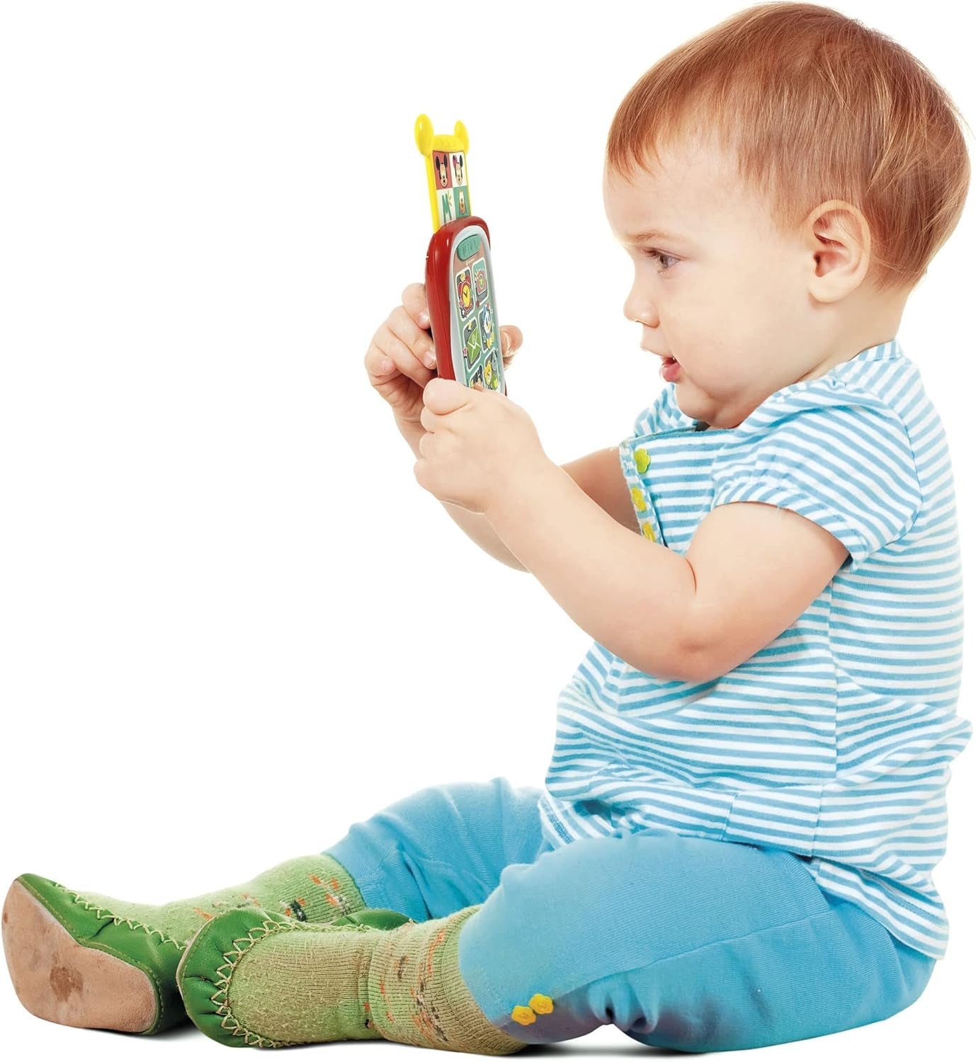 Clementoni 17711 Disney Baby Baby Mickey Smartphone, téléphone portable pour enfants avec effets lumineux et sonores, jouet interactif pour enfants de 9 à 36 mois, M, multicolore Bebe Toys Naty Shop