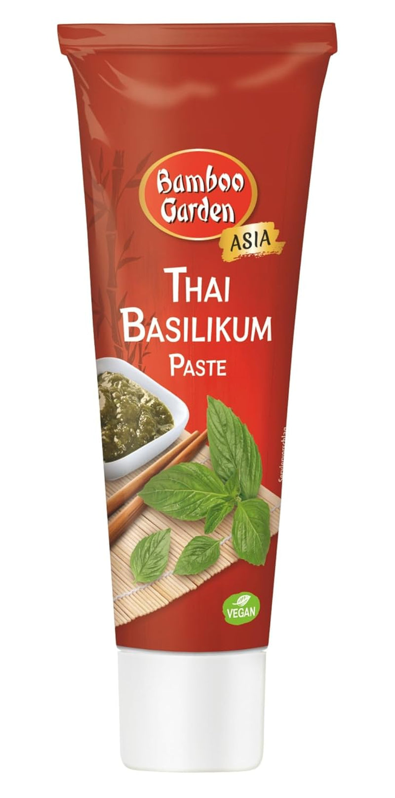 Bamboo Garden - Pâte de basilic thaïlandais | Pour currys, soupes, sauces ou vinaigrettes | Végétalien | 45 g dans le tube