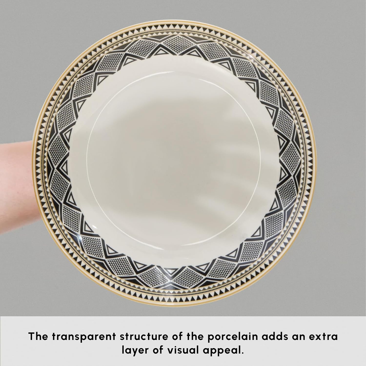 Karaca Globe - Ensemble de vaisselle et de vaisselle pour 6 personnes avec tasses, ensemble de vaisselle en porcelaine à 26 pièces avec tasse à thé, sous-tasse, service et plateau de table - Blanc