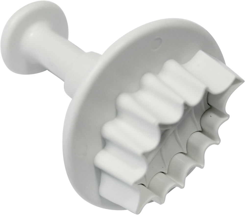 HL544 Matrices de gaufrage de feuilles Ilex nervurées, petites, moyennes et grandes, plastique, blanc, lot de 3