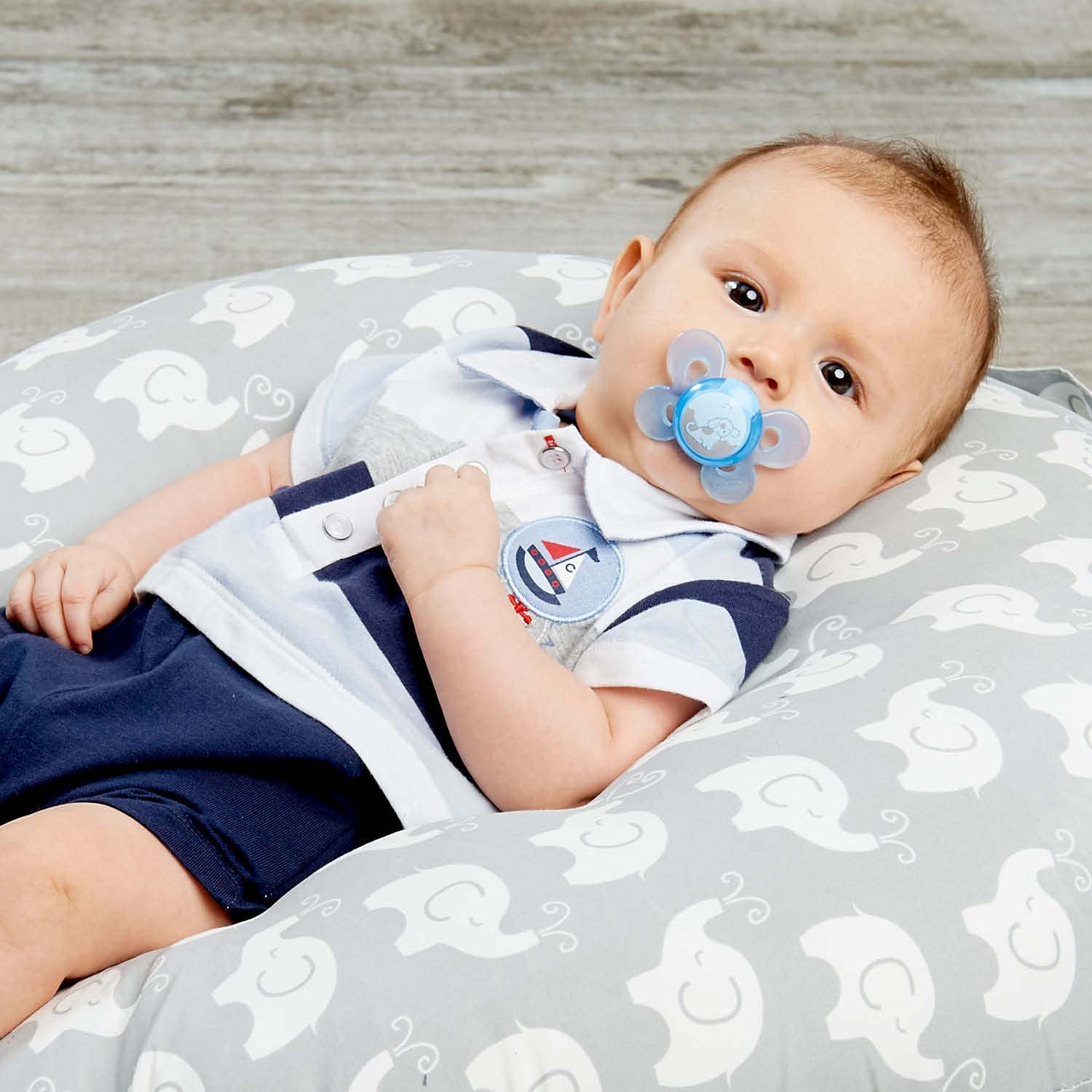 Chicco PhysioForma Comfort Sucette 6-16 mois, 1 pièce, Sucette avec tétine en silicone, soutient la respiration physiologique et favorise le développement buccal correct, Bleu