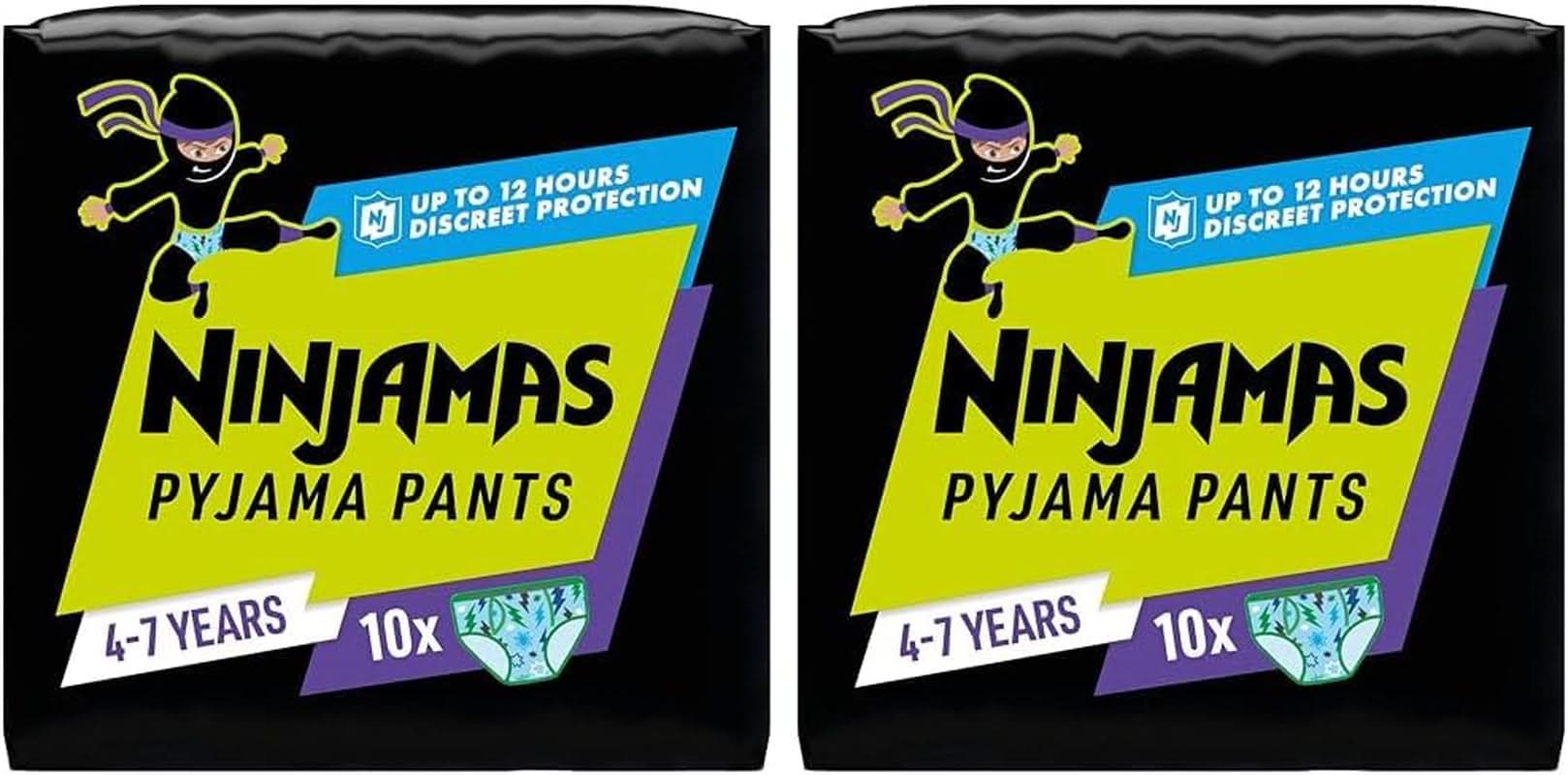 Pantalon de Pyjama Vaisseau Spatial Ninjamas, 10 Pantalons de Nuit Absorbants, 7 Ans, 17Kg-30Kg Mère et Bébé Naty Shop 20pcs Garçons, 4-72 Ans