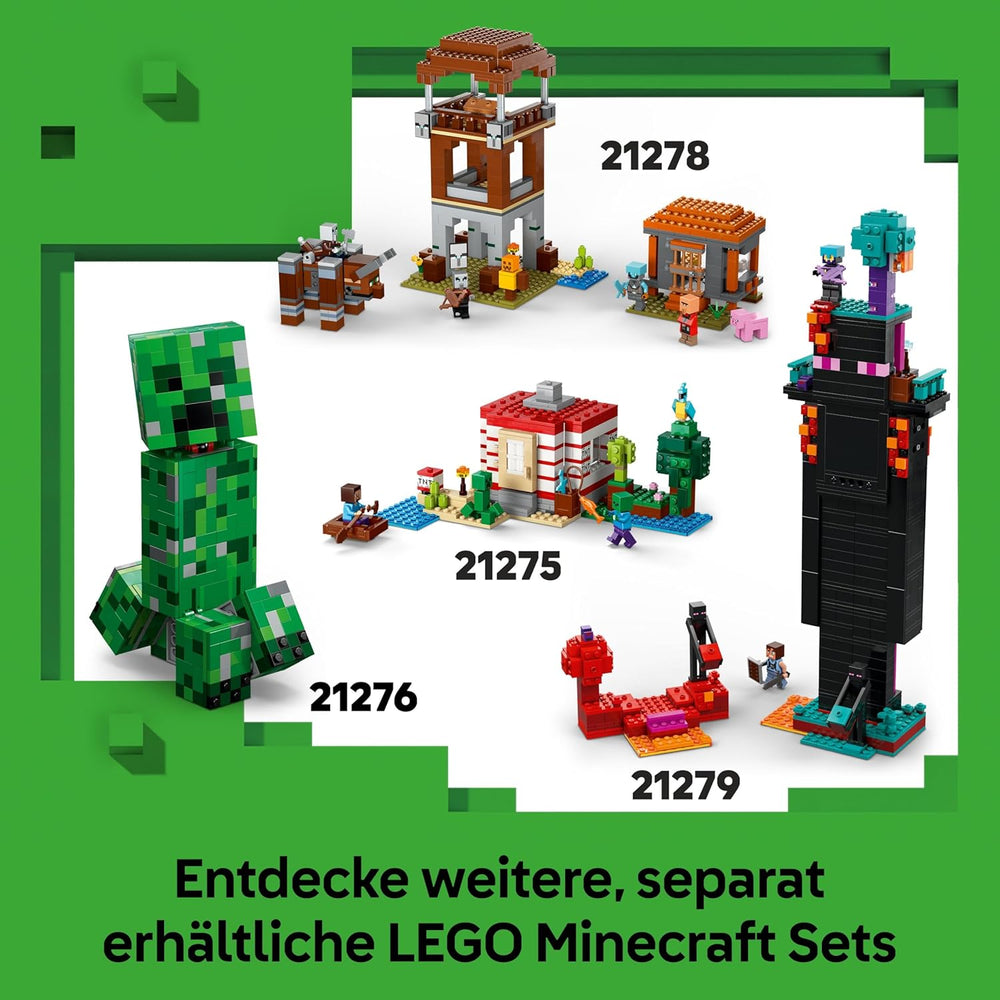 LEGO Minecraft Die Spitzhackenmine - Jeu interactif pour enfants - Figurines Alex, Minenarbeiter et Stray Spinnenreiter - Ensemble de jeux de joueur pour jeunes et filles à partir de 8 ans - 21277