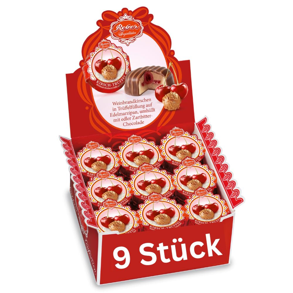 Reber Bites Tarte au Chocolat et aux Truffes, truffes au brandy sur nougat crémeux, enrobées de délicat chocolat au lait alpin, 40g (1 pièce)