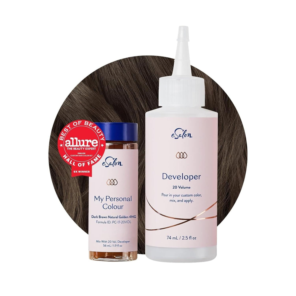 Ensemble de teintures capillaires permanentes, couverture 100 % des gris, coloration maison, 0 % d'ammoniaque, teintures capillaires multidimensionnelles, teintures capillaires professionnelles, Naty Shop, teinture capillaire, brun foncé, or naturel, 4 ng